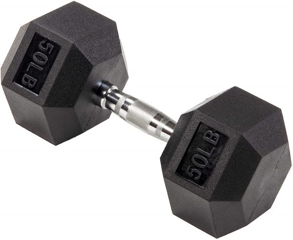Rubber Encased Hex Dumbbell