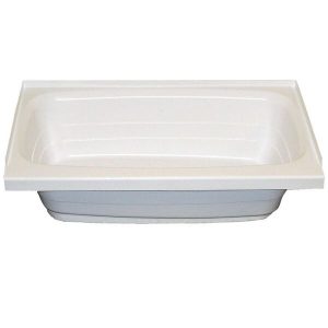 Bathtub with Center Drain, 24" x 36", White