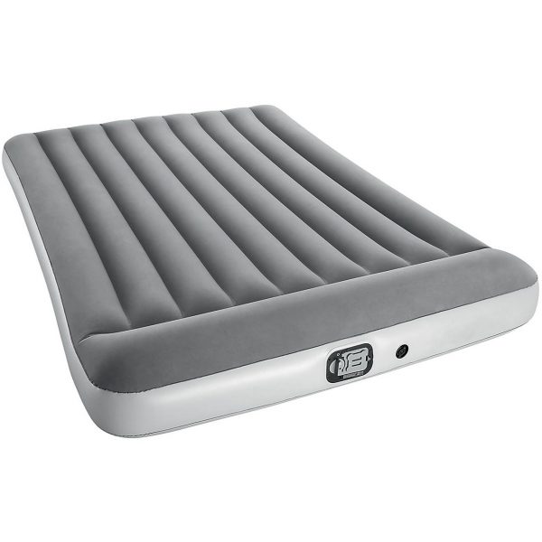 Single High Queen-Size Air Mattress with Built-In Pump