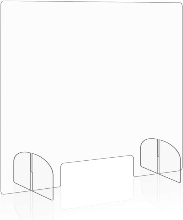 Plexiglass Shield for Counter 32"x 24" Protective Freestanding Shield Guards Against Sneezing and Coughing - Image 4