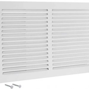 White Steel Sidewall and Ceiling Return Air Filter Grille
