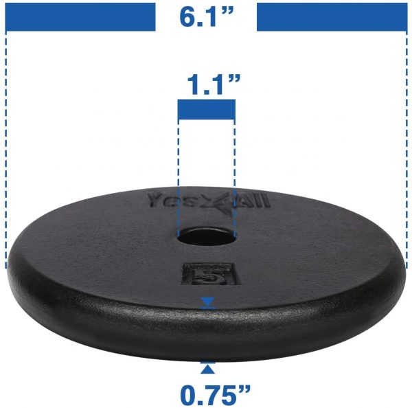 Standard 1-inch Cast Iron Weight Plates 5 - Image 2