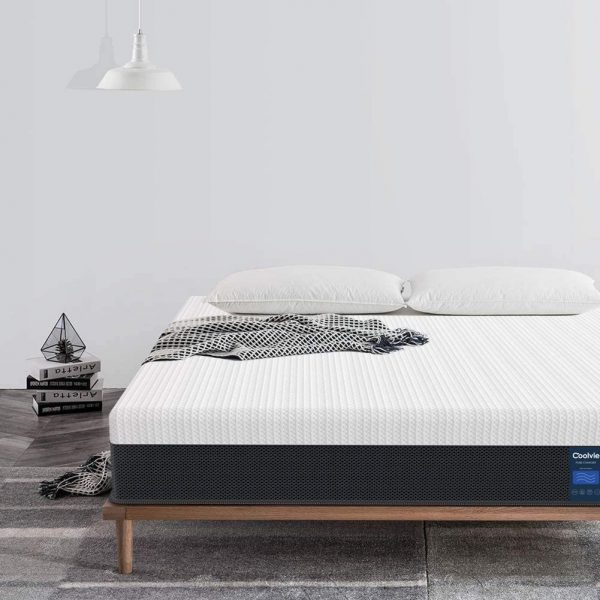 Queen Mattress, Coolvie Cool Memory Foam Mattress Pocket Spring Hybrid Mattress 10 Inch - Image 2
