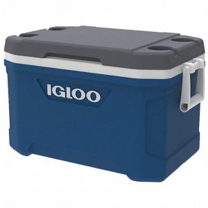 Plastic, 52 qt Chest Cooler Up to 1 day Ice Retention Gray