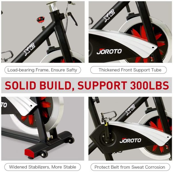 Belt Drive Indoor Cycling Bike with Magnetic Resistance Exercise Bikes Stationary - Image 2
