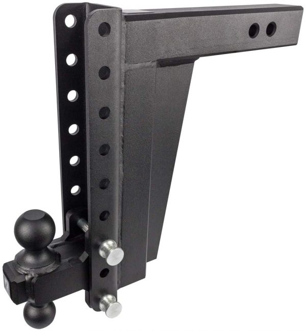 2.5" Adjustable Extreme Duty (36,000lb Rating) 12" Drop/Rise Trailer Hitch with 2" and 2 5/16" Dual Ball - Image 2