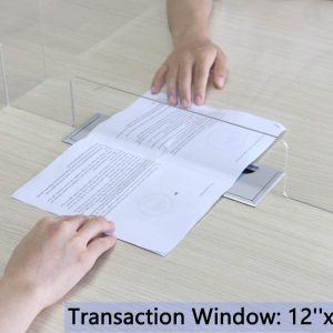 Plexiglass Shield for Counter 32"x 24" Protective Freestanding Shield Guards Against Sneezing and Coughing