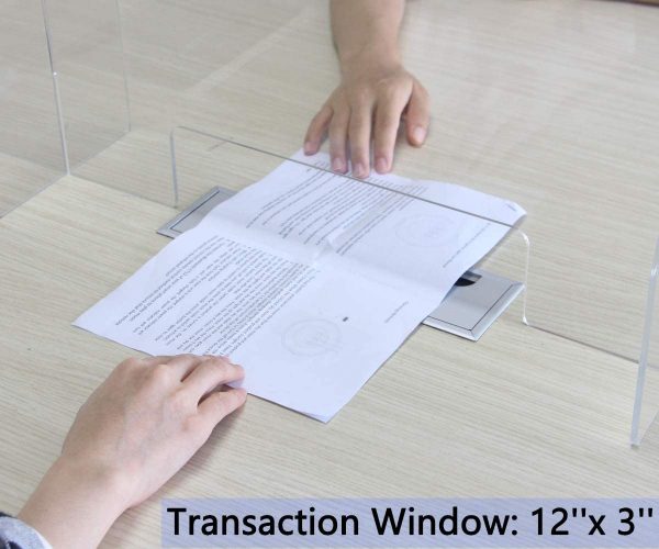 Plexiglass Shield for Counter 32"x 24" Protective Freestanding Shield Guards Against Sneezing and Coughing