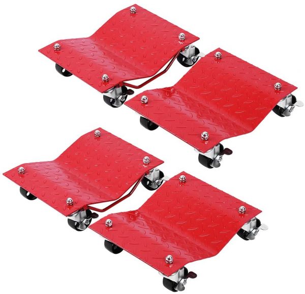 Heavy Duty 4 Tire Wheel Dolly Car Stakes - Image 3