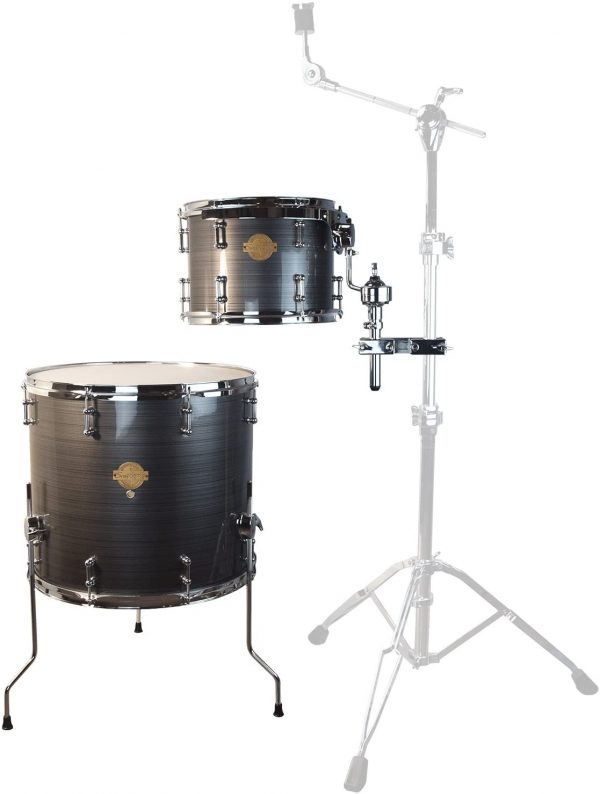 Sawtooth Command Series Extension tom pack 8" and 14" floor tom silver streak