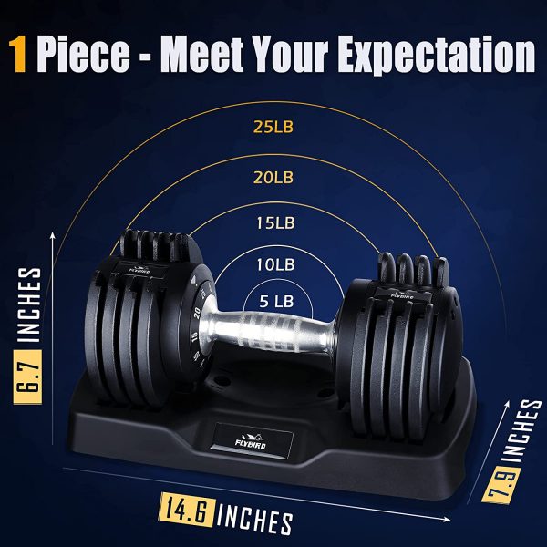 Adjustable Dumbbell 25/55 lb single dumbbell - Image 6