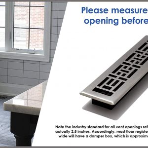 PL212-WH 2 inch by 12 inch plastic floor register