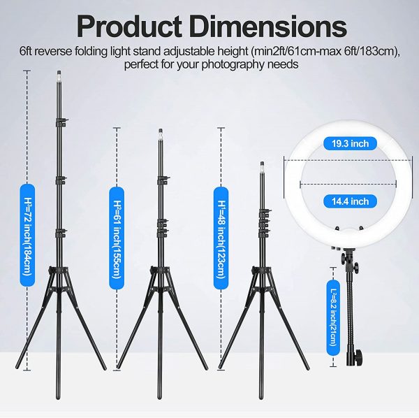 Ring light wuth extendable tripod stand - Image 5