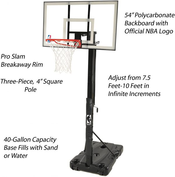 68395W NBA - Aro de baloncesto port?til con tablero de policarbonato de 53.9?in - Image 3
