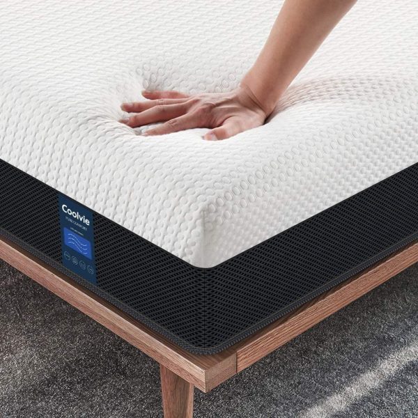 Queen Mattress, Coolvie Cool Memory Foam Mattress Pocket Spring Hybrid Mattress 10 Inch - Image 4