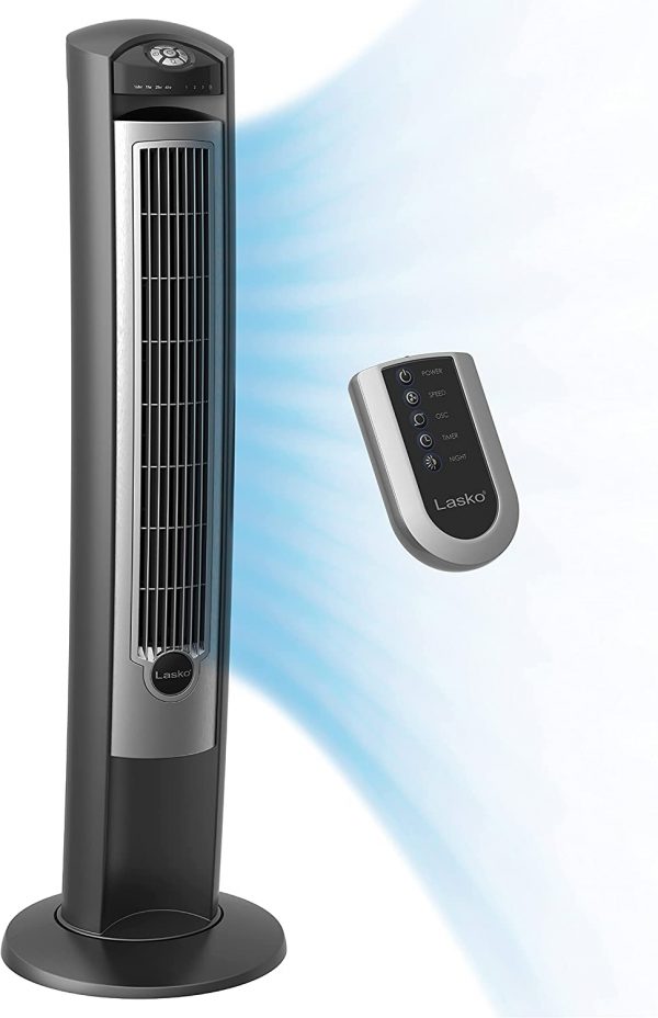 Portable Electric 42" Oscillating Tower Fan with Nighttime Setting, Timer and Remote Control for Indoor, Bedroom and Home Office Us - Image 2