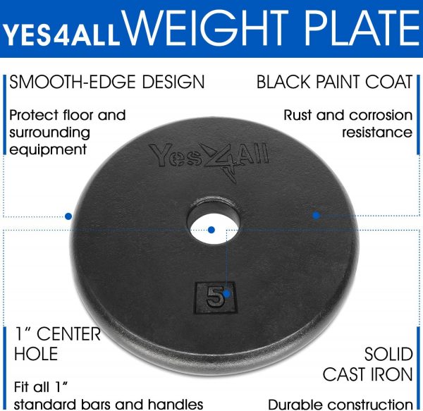 Standard 1-inch Cast Iron Weight Plates 5 - Image 4