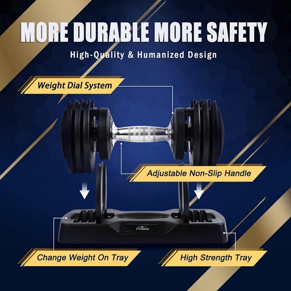 Adjustable Dumbbell 25/55 lb single dumbbell - Image 2