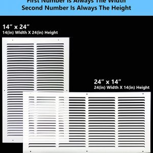 16"w X 10"h Steel return air grilles-sidewall and ceiling
