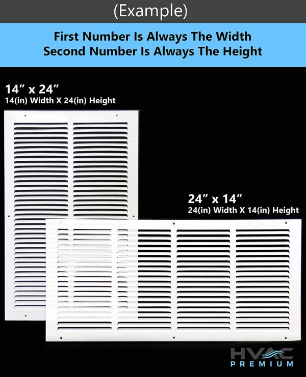 16"w X 10"h Steel return air grilles-sidewall and ceiling
