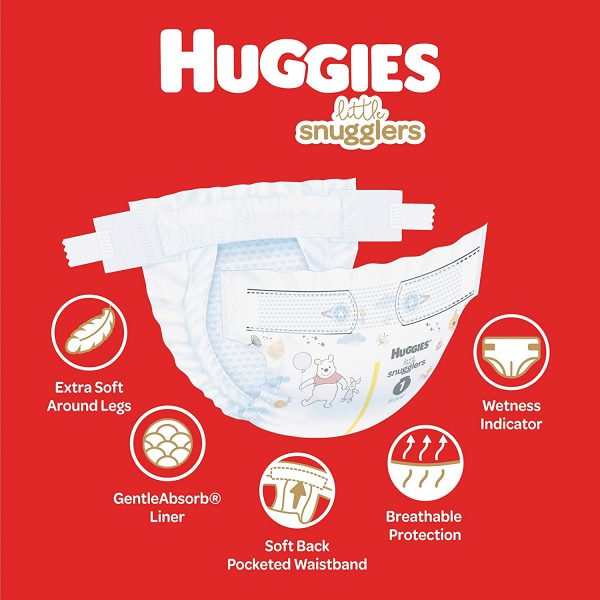 Baby diapers size newborn 128 ct - Image 3
