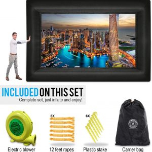 Jumbo 20 feet inflatable outdoor and indoor theater projector screen