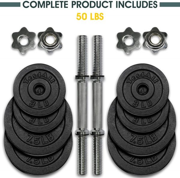 Adjustable Dumbbells - 50 lb Dumbbell Weights (Pair) - Image 3