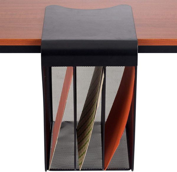 Onyx Mesh Solid Top Vertical Hanging Desk Storage - Image 3