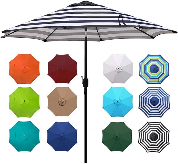 9' outdoor aluminium patio umbrella - Image 3