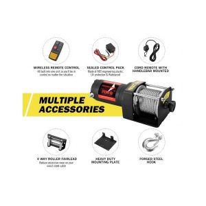 Steel cable electric winch